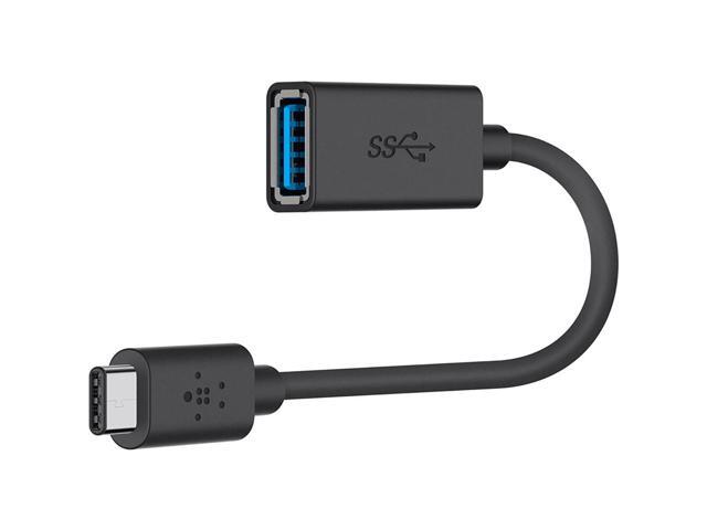 Belkin - USB-C to USB 3.0 Adapter with Charging and 10Gbps Data Transfer, Compatible with Apple and Chromebook Devices 5-Inch - Black - image 12
