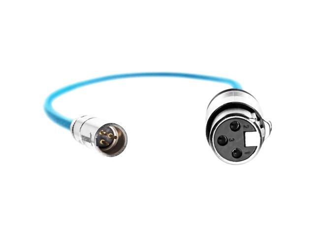 Kondor Blue 3' Mini XLR Male to XLR Female Audio Cable for BMPCC 6K Pro and C70 Camera, Blue