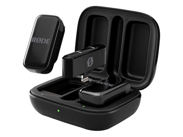 Rode Wireless Micro Ultra-Compact 2-Person Digital Wireless Microphone System with Lightning Connector, Black, Bundle with Wall Charger