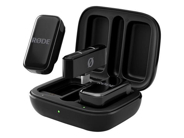 Rode Wireless Micro Ultra-Compact 2-Person Digital Wireless Microphone System with USB-C Connector, Black, Bundle with Wall Charger