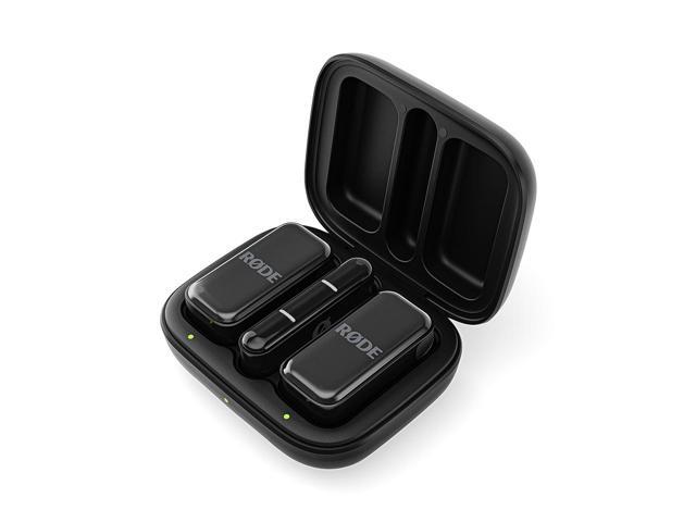 Rode Wireless Micro Ultra-Compact 2-Person Digital Wireless Microphone System with USB-C Connector, Black, Bundle with Wall Charger