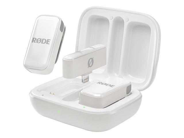 Rode Wireless Micro Ultra-Compact 2-Person Digital Wireless Microphone System with Lightning Connector, White, Bundle with Wall Charger