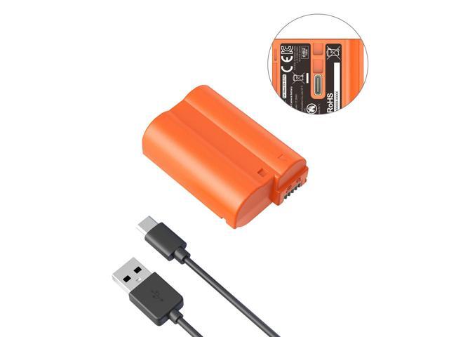 SmallRig EN-EL15c 17.28Wh 7.2V 2400mAh USB-C Rechargeable Camera Battery, Orange