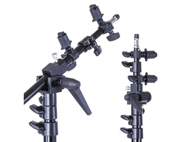 Flashpoint 11.5' Aluminum 5 Section Super Light Stand with Boom Extension and Reflector Holder Arm