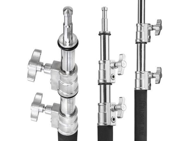 Flashpoint 10' C Light Stand on Turtle Base Kit with Two Tier Spring Loaded Riser Column, Two 3' Gobo Heads, Baby Pin and 40' Grip Arm, Chrome, a C...
