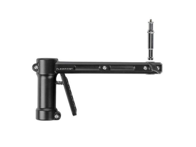 Flashpoint RB-PG Steel Wheeled Pistol Grip Heavy Duty Light Stand for Photography w/Sliding Arm & Chrome-Plated Column Stand, Max. Height 6.5' Max....