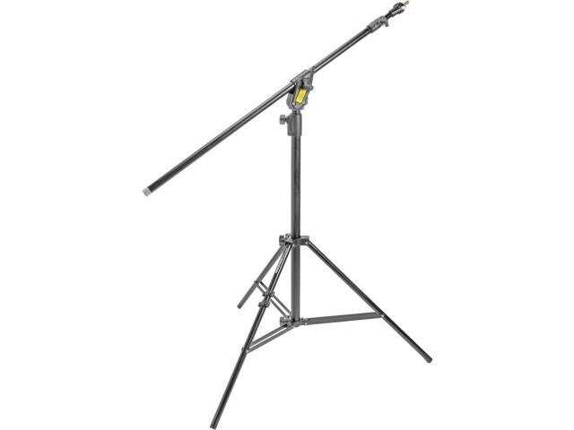 Manfrotto Boom Stand 420 (Black Anodized), 3-Section Stand Convertible to Double Extension Boom and Stand (#3398B)