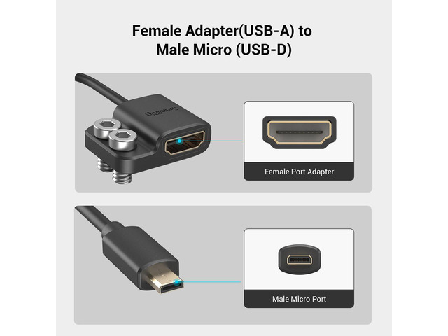 SmallRig Ultra Slim 4K HDMI Type D to A Adapter Cable