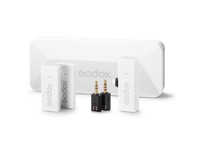Godox MoveLink Mini 2.4GHz Lightning Wireless Microphone Kit 2, Cloud White