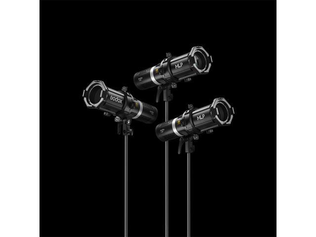 Godox Projection Attachment with 19 Degree Interchangeable Lens for ML30 and ML60 LED Lights, Black