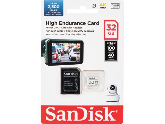 SanDisk High Endurance 32GB UHS-I microSDHC Memory Card with SD Adapter
