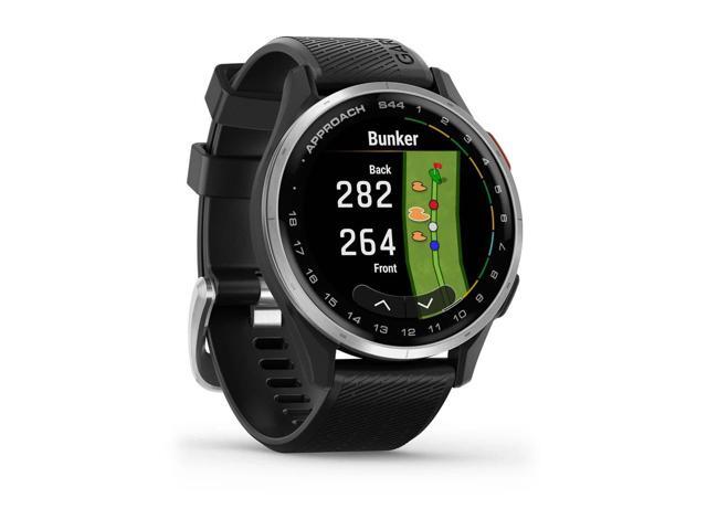 Garmin - Approach S44 GPS Smartwatch 43mm Anodized Aluminum - Silver Aluminum Bezel with Black Silicone Band - (2025) - image 5