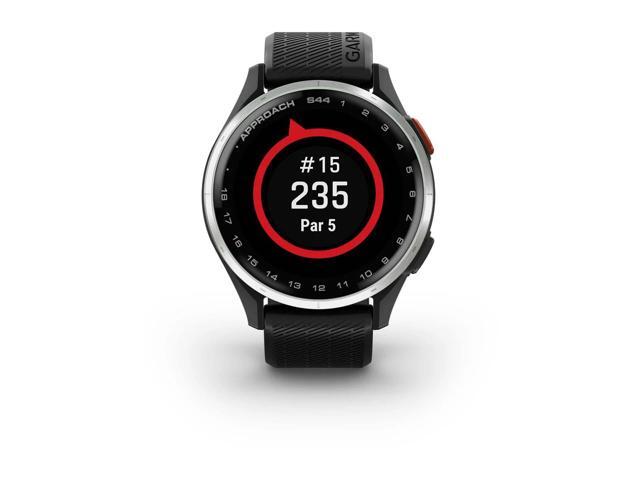 Garmin - Approach S44 GPS Smartwatch 43mm Anodized Aluminum - Silver Aluminum Bezel with Black Silicone Band - (2025) - image 6