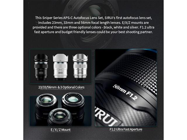 Sirui Sirui Sniper Series f/1.2 AF 3-Lens Kit for Sony E, Silver