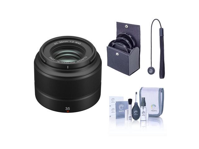 Fujifilm XC 35mm f/2 Lens, Bundle with 43mm Essentials Filter Kit and Lens Cap Tether