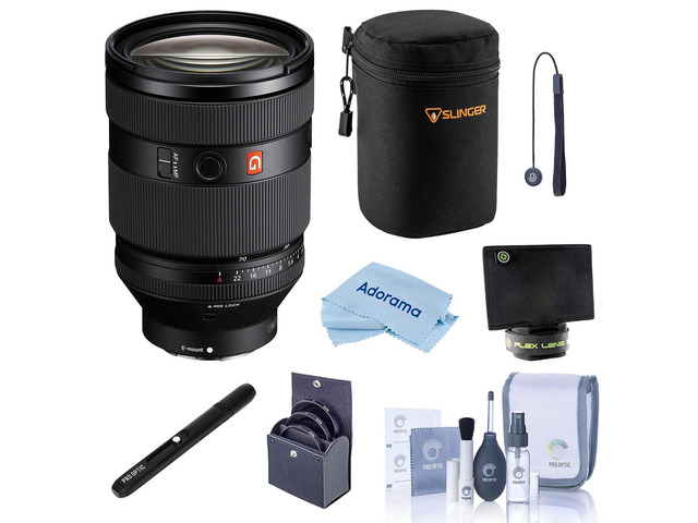 Sony FE 28-70mm f/2 GM Lens Bundle with Lens Case, 86mm Filter Kit, Lens Shade, Cleaner, Cleaning Kit, Cap Tether, Microfiber Cleaning Cloth