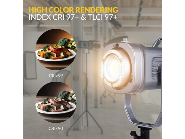 GVM PR150D 150W Bi-Color LED Video Light, Bundle with Glow 20' Quick Ball Lantern Softbox and Flashpoint 9.5' Pro Air-Cushioned Heavy-Duty Light Stand