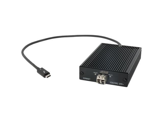 Solo10G SFP+ 10 Gigabit Ethernet Thunderbolt 3 Adapter with Short-Range SFP+ Transceiver