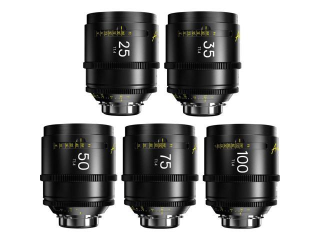DZOFILM Arles Prime Cine 5-Lens Kit with 25mm, 35mm, 50mm, 75mm & 100mm T1.4 Lens for PL Mount