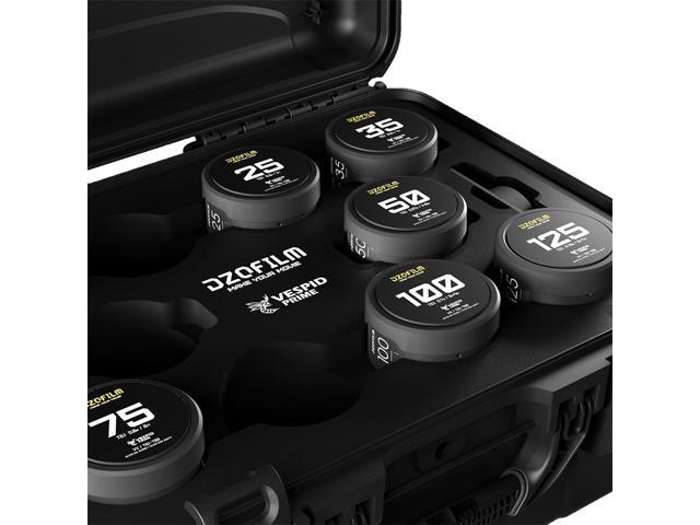 DZOFILM Vespid Prime Cinema 7-Lens Kit V2 with 25mm, 35mm, 50mm, 75mm, 100mm, 125mm T2.1, 16mm T2.8 Lens for PL & EF Mount