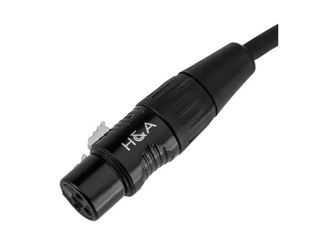 H & A Platinum Pro Quad 25' XLR M to XLR F Microphone Cable with Rean by Neutrik Gold Connectors