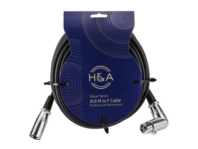 H & A Value Series XLR M to F Professional Microphone Cable - 25' RA #V-XMF-25-RA