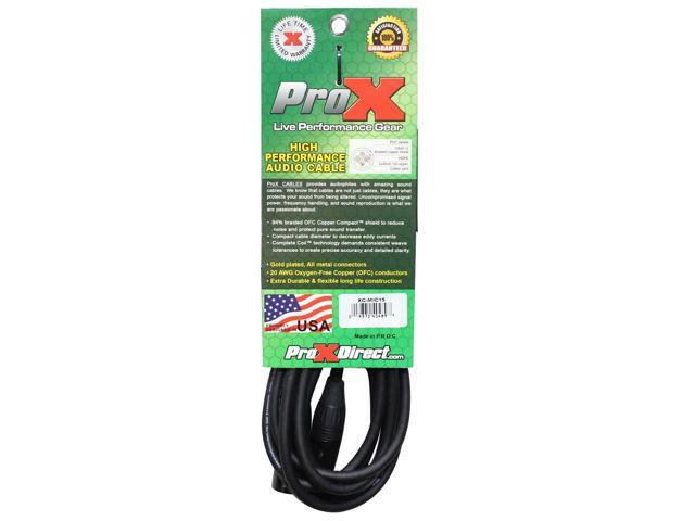 ProX XC-MIC15 15' XLR-F to XLR-M Balanced High Performance Microphone Cable