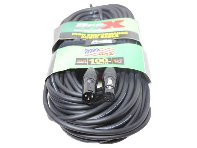 ProX XC-MIC100 100' XLR-F to XLR-M Balanced High Performance Microphone Cable