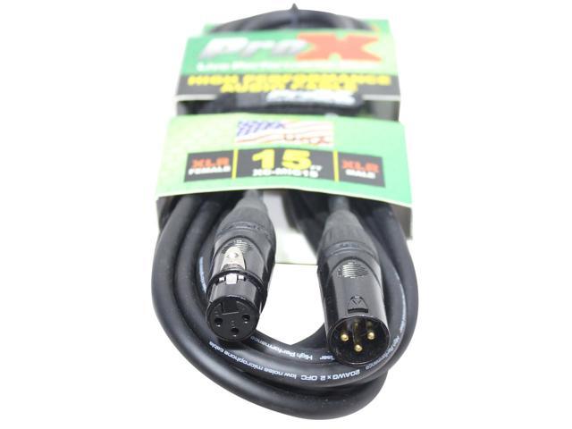 ProX XC-MIC15 15' XLR-F to XLR-M Balanced High Performance Microphone Cable