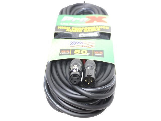 ProX XC-MIC50 50' XLR-F to XLR-M Balanced High Performance Microphone Cable