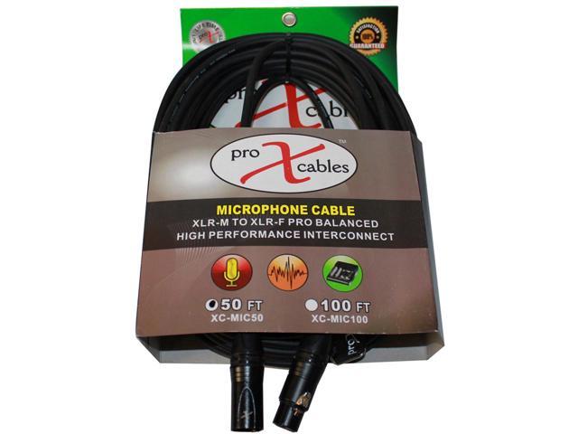 ProX XC-MIC50 50' XLR-F to XLR-M Balanced High Performance Microphone Cable