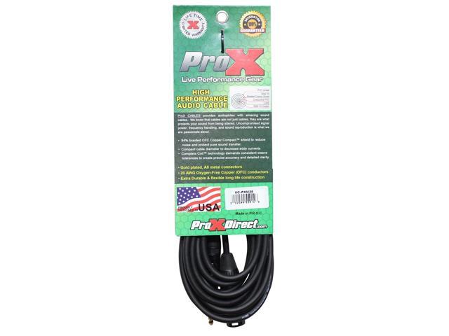 ProX XC-PXM25 25' 1/4' TS-M to XLR-M Unbalanced High Performance Audio Cable