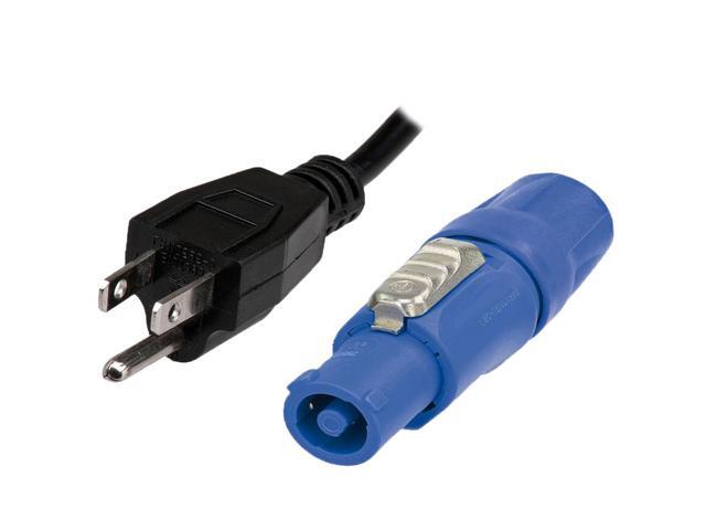 ProX XC-PWCE14-06 6' 14 AWG NEMA 5-15 Edison to PowerCon Blue Male High Performance Power Cord