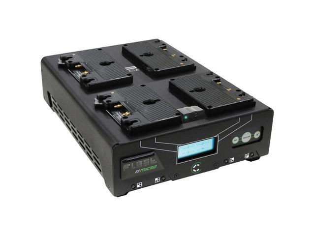 Core SWX Fleet-Q4MAi Voltbridge Enabled Four Position 3-Stud Simultaneous Fast Charger for Gold Mount Batteries