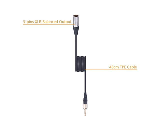 Comica CVM-DL-XLR 17.7' Lock Plate 3.5mm TRS Male to XLR Output Cable