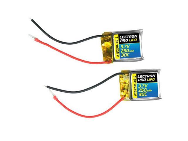 COMMON SENSE RC Lectron Pro 3.7V 250mAh 30C Li-Po Battery, 2-Pack