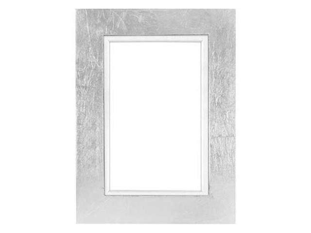Framatic Aria Wood Frame for 4x6' Photograph, 1' Profile, Silver