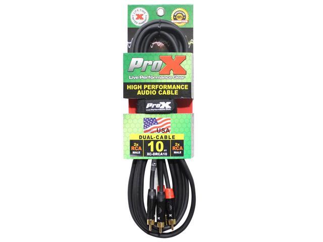 ProX XC-DRCA10 10 Dual RCA-M to Dual RCA-M Unbalanced High Performance Audio Cable - image 3