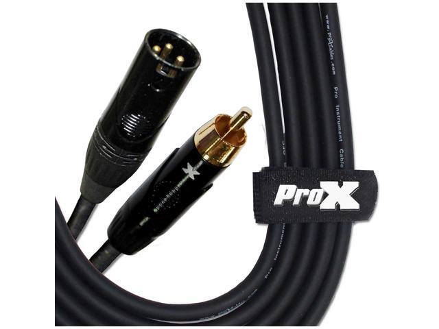 ProX XC-RXM25 25' Ft. High Performance XLR Male to RCA Male Unbalanced Audio Cable
