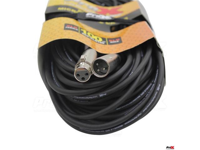 ProX Premium Series XCP-XLR100 100' XLR-F to XLR-M Balanced Audio Microphone Cable