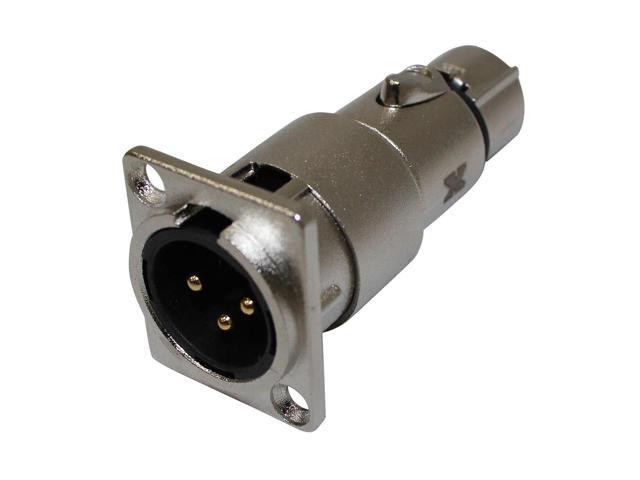 ProX XC-3MDF XLR Male to Female Adapter for Panel Mount