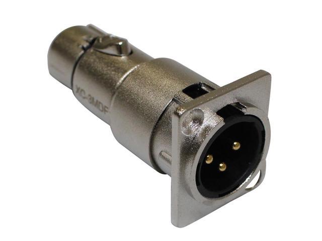 ProX XC-3MDF XLR Male to Female Adapter for Panel Mount