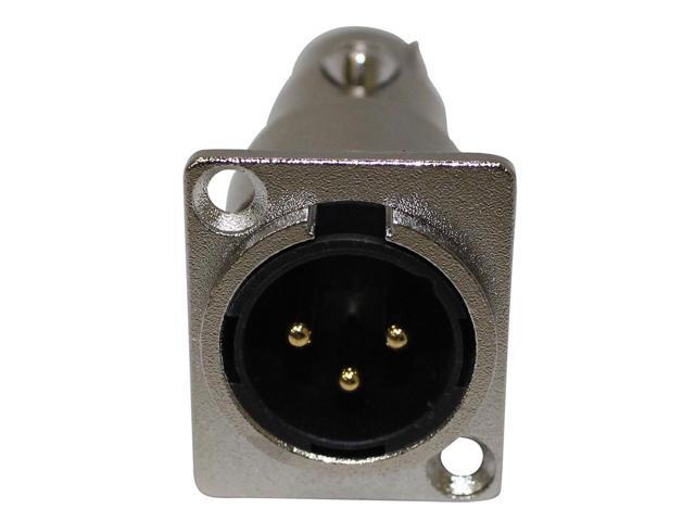 ProX XC-3MDF XLR Male to Female Adapter for Panel Mount
