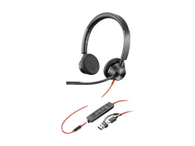 Poly Blackwire 3325 Headset - Microsoft Teams Certification - Stereo - USB Type C, Mini-phone (3.5mm) - Wired - 32 Ohm - On-ear - Binaural -...