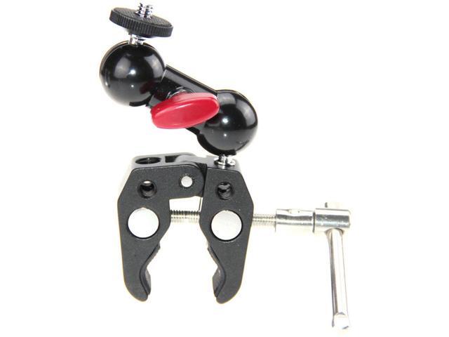 CAMVATE Super Clamp with 360 Degree Rotating Mini Ball Head Mount