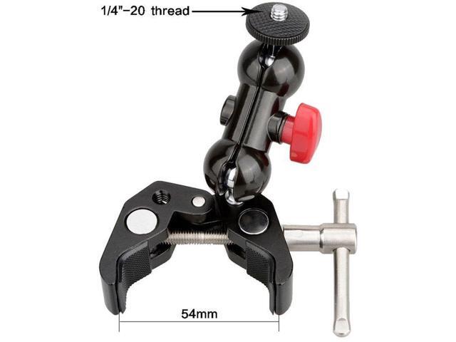 CAMVATE Super Clamp with 360 Degree Rotating Mini Ball Head Mount