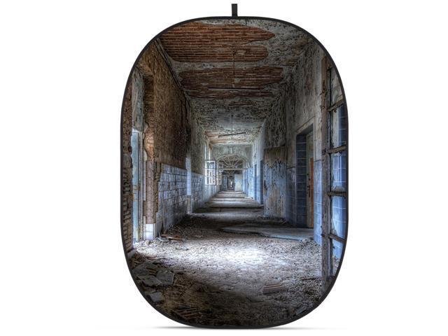 Glow CBA-CA0002 5x6.5' Fabric Collapsible Backdrop, Abandoned Sites