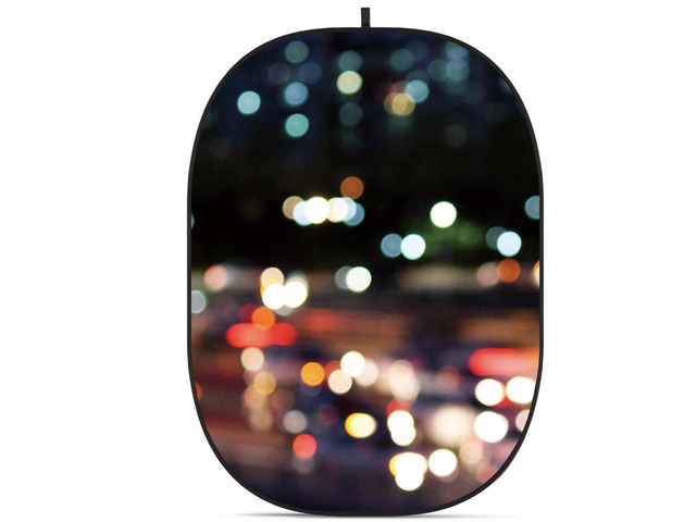 Glow CBA-TB0006 5x6.5' Fabric Collapsible Backdrop, Bokeh Textured