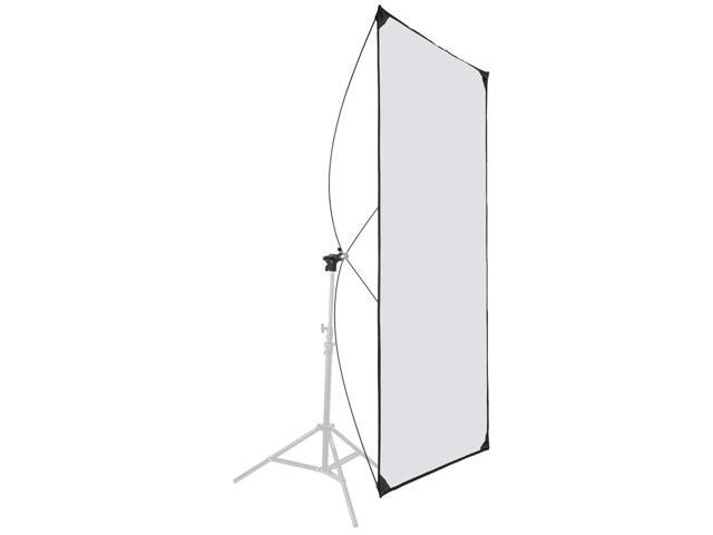 Glow Light Reflector Panel for Photo Studio Photography 35 x 70' with Stand Bracket Rotating Rod Adapter, Aluminum Rods, Carry Bag