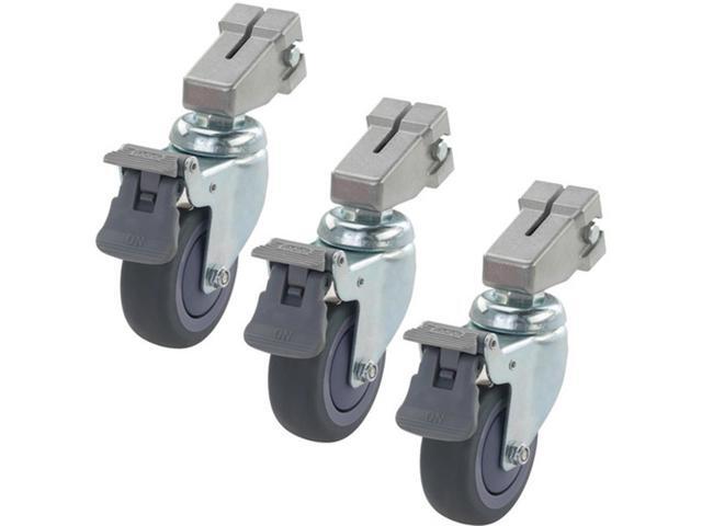 Kupo KS940422 80mm Caster with Brake, 22mm Square Adapter, Set of Three